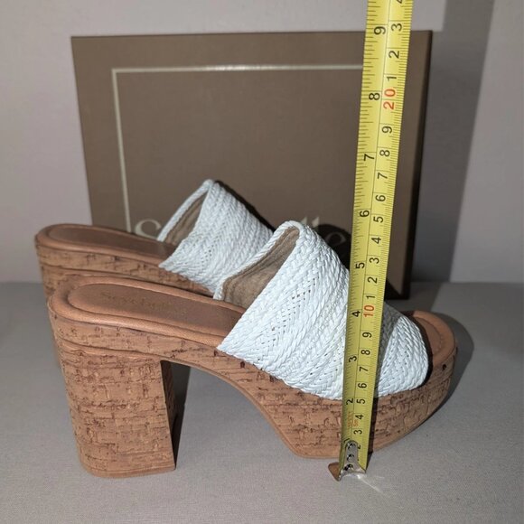 Seychelles Applause Platform White Woven Rafia Sandal Size 7.5 - Picture 8 of 9